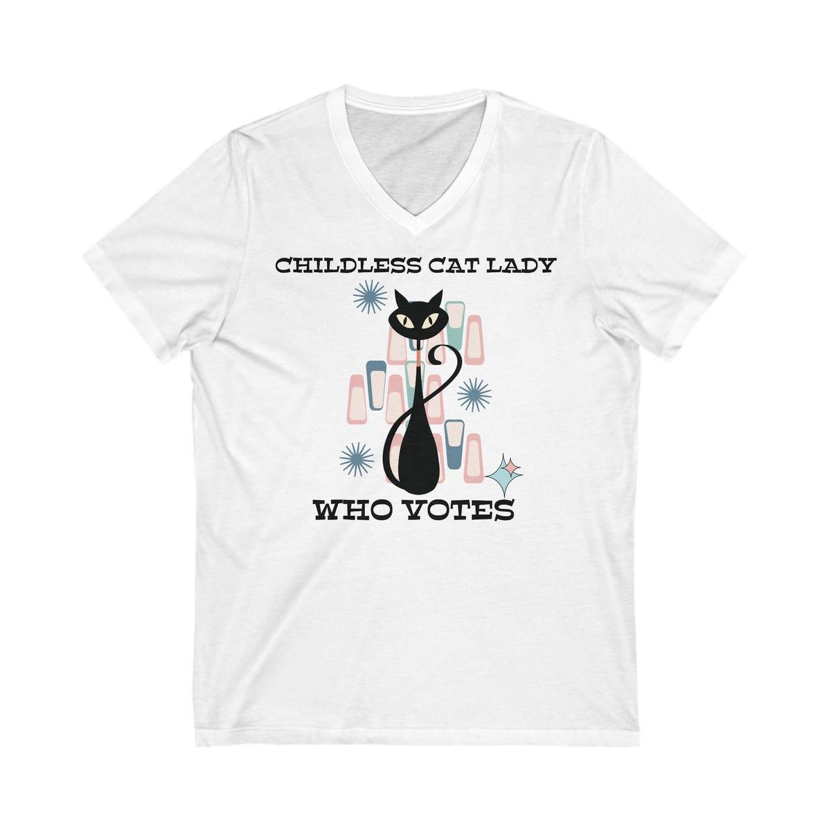 Childless Cat Lady Who Votes Shirt 3