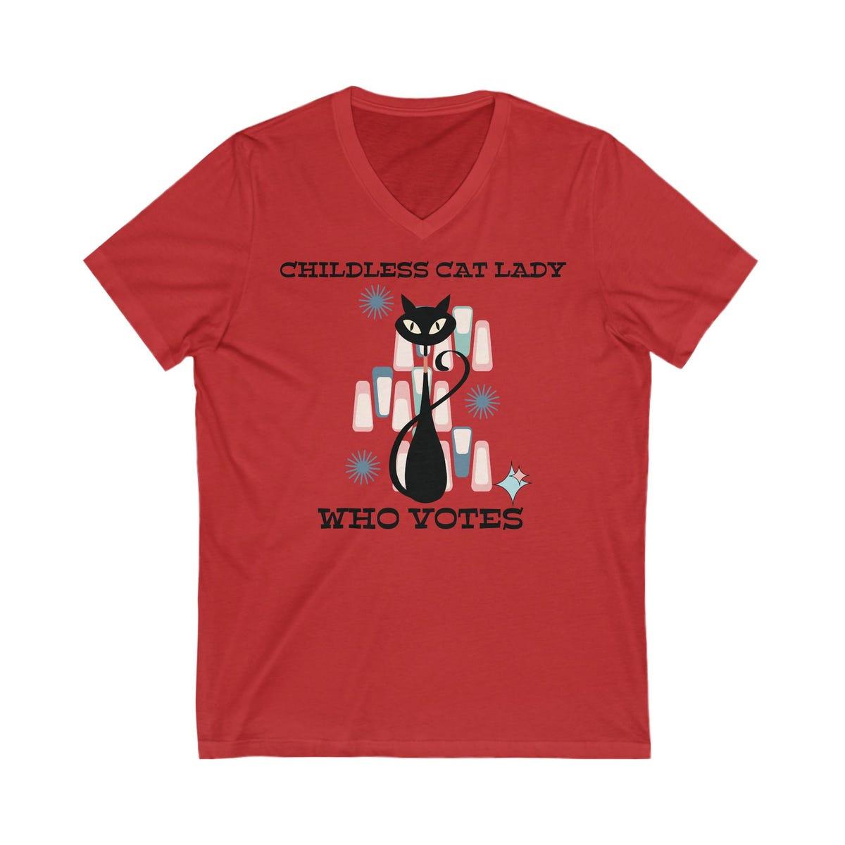 Childless Cat Lady Who Votes Shirt 4