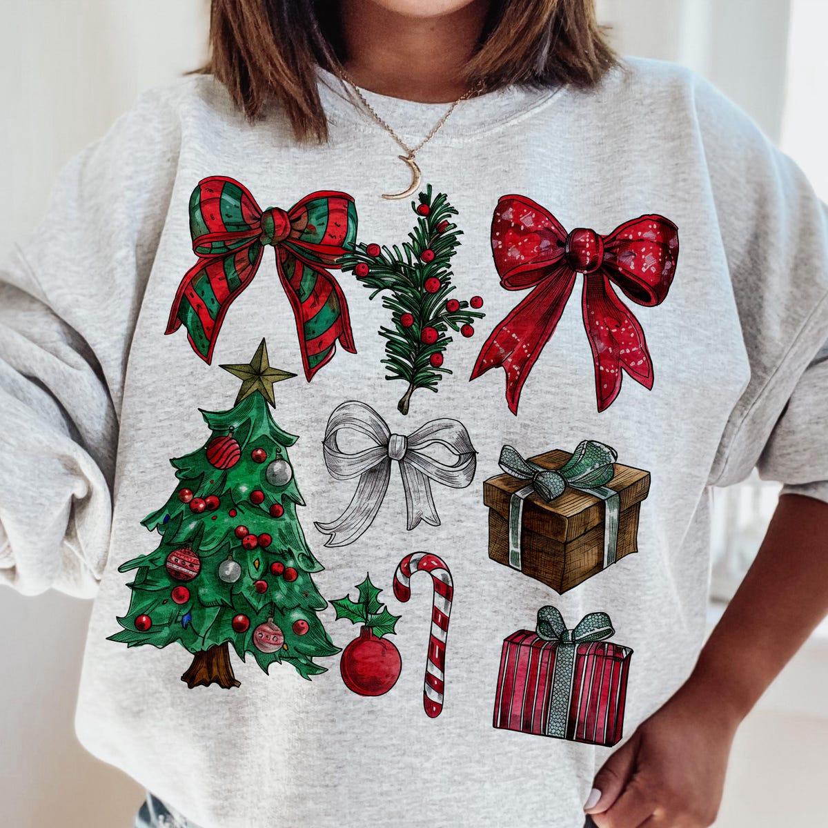 Christmas Bow Sweatshirts 1