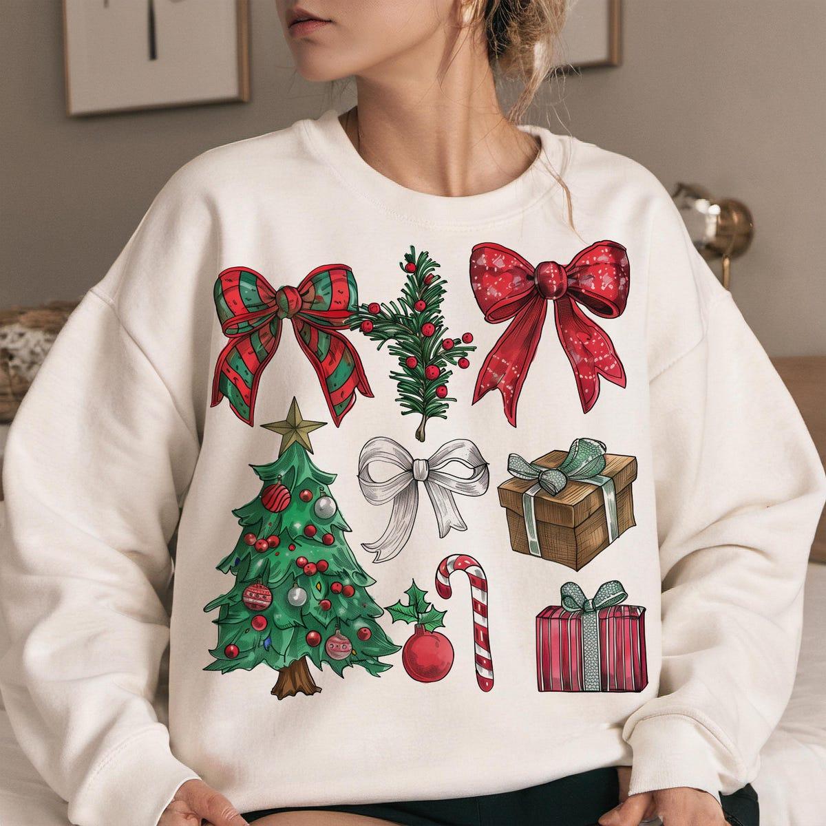 Christmas Bow Sweatshirts 3