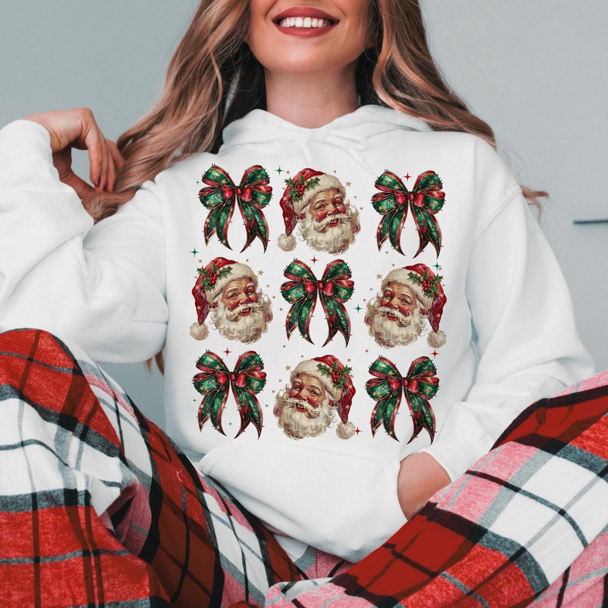 Christmas Coquette Santa Sweatshirts 4