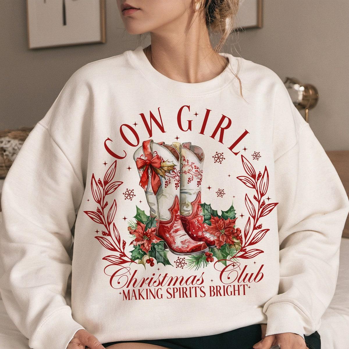 Cowgirl Christmas Club Christmas Season Sweatshirts 1