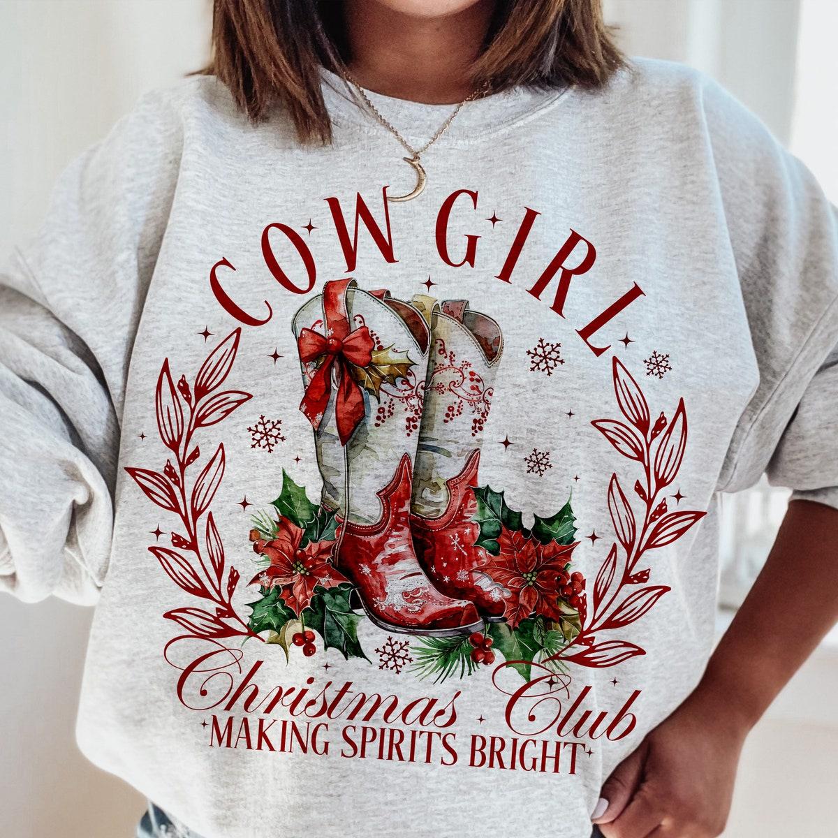 Cowgirl Christmas Club Christmas Season Sweatshirts 2