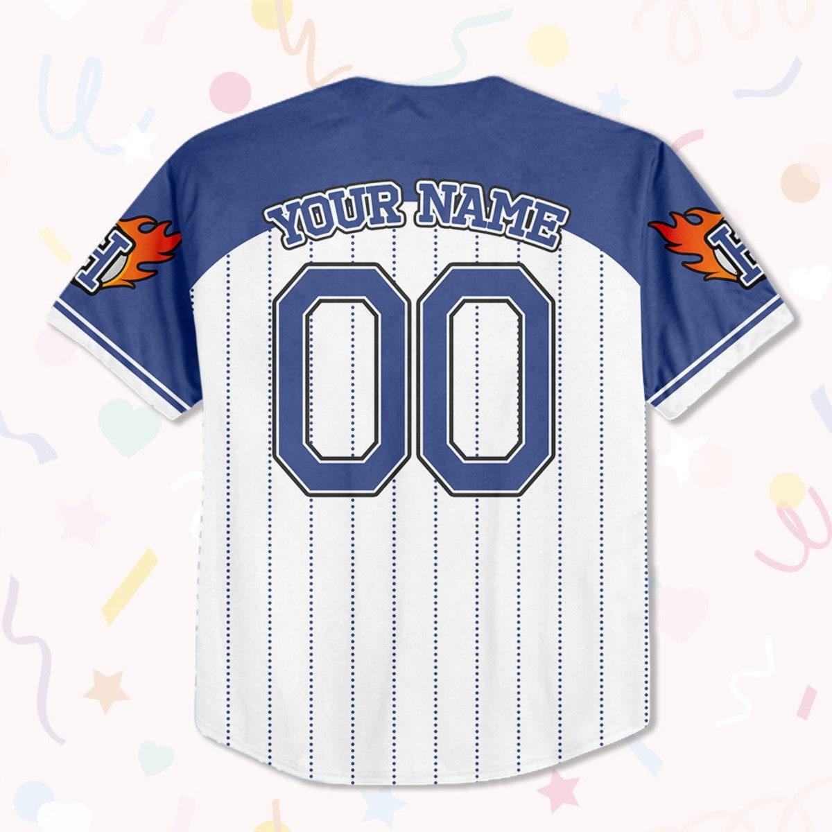 Custom Cars Hudson Navy Disney Birthday Baseball Jersey 3