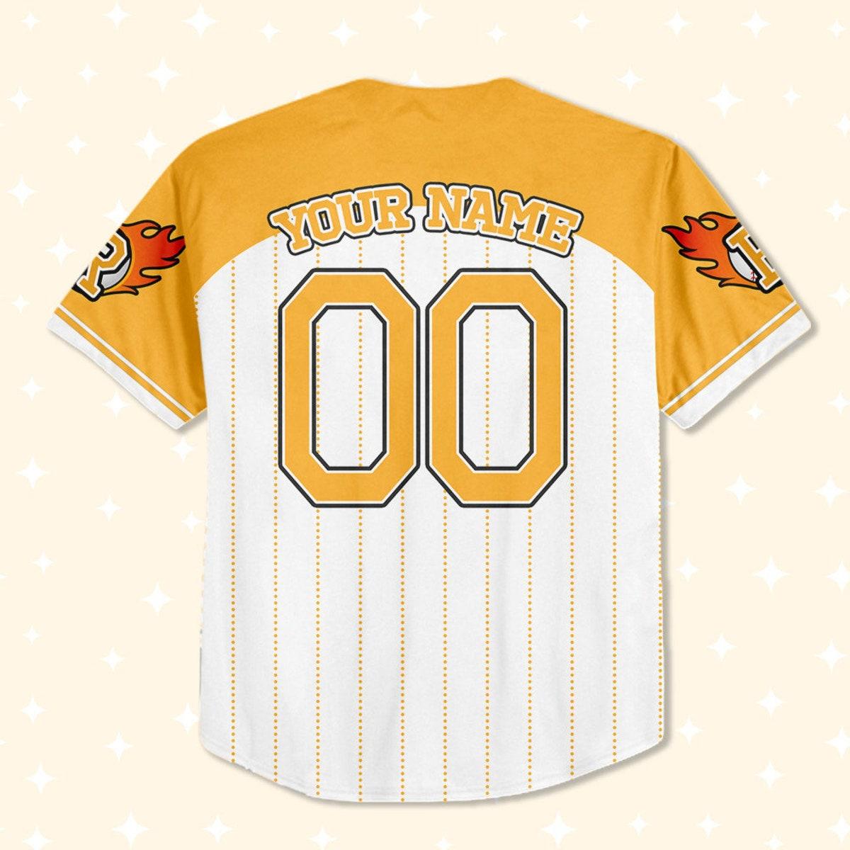 Custom Cars Ramirez Yellow Custom Text Baseball Jersey 3