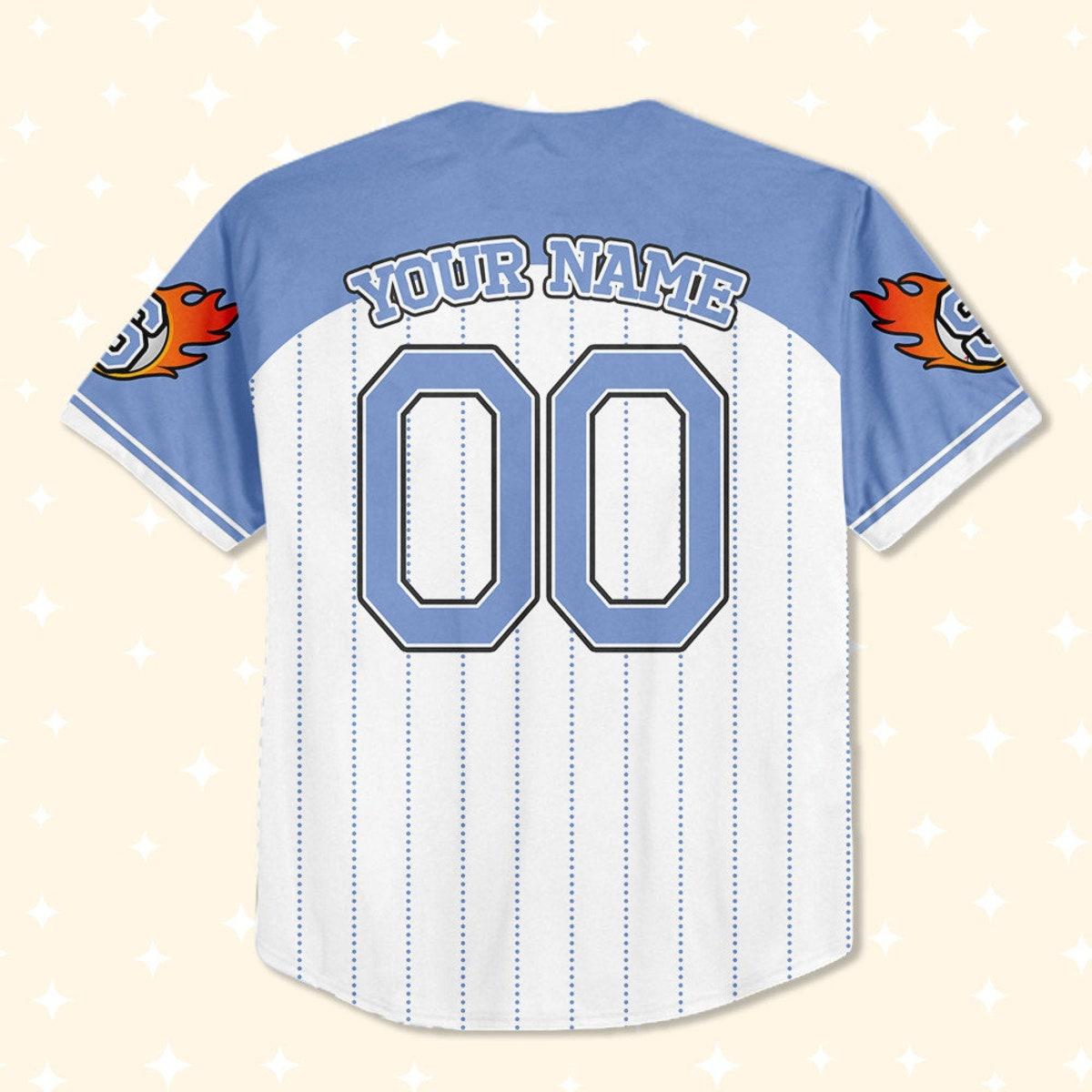 Custom Cars Sally Blue Custom Text Baseball Jersey 3