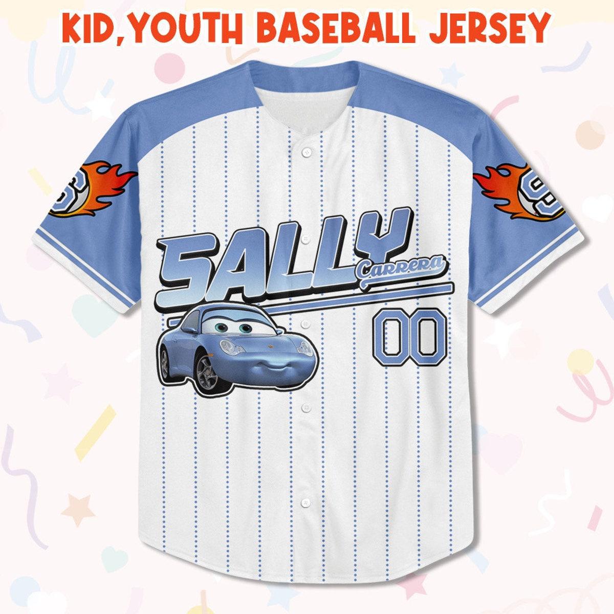 Custom Cars Sally Blue Personalized Jersey Disney Baseball Jersey 2