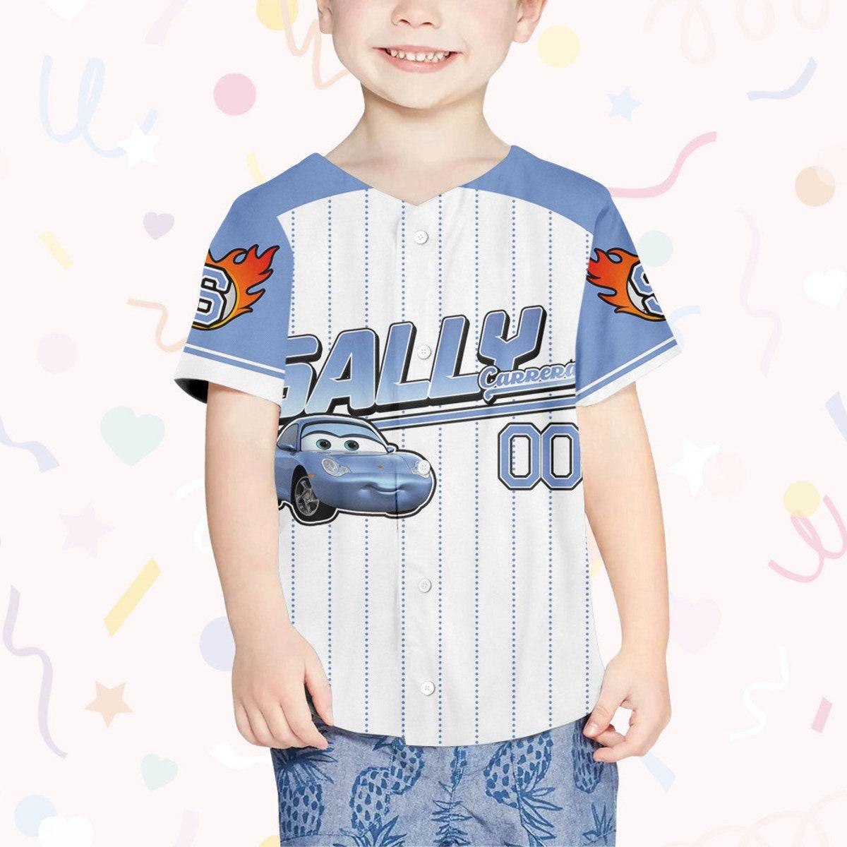 Custom Cars Sally Blue Personalized Jersey Disney Baseball Jersey 4