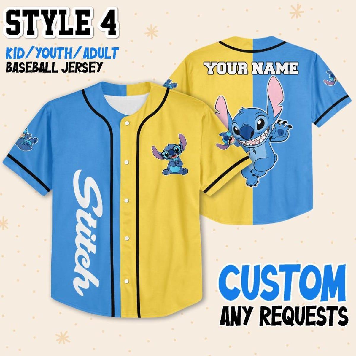 Custom Colection Jersey Stitch Custom Disney Baseball Jersey 5