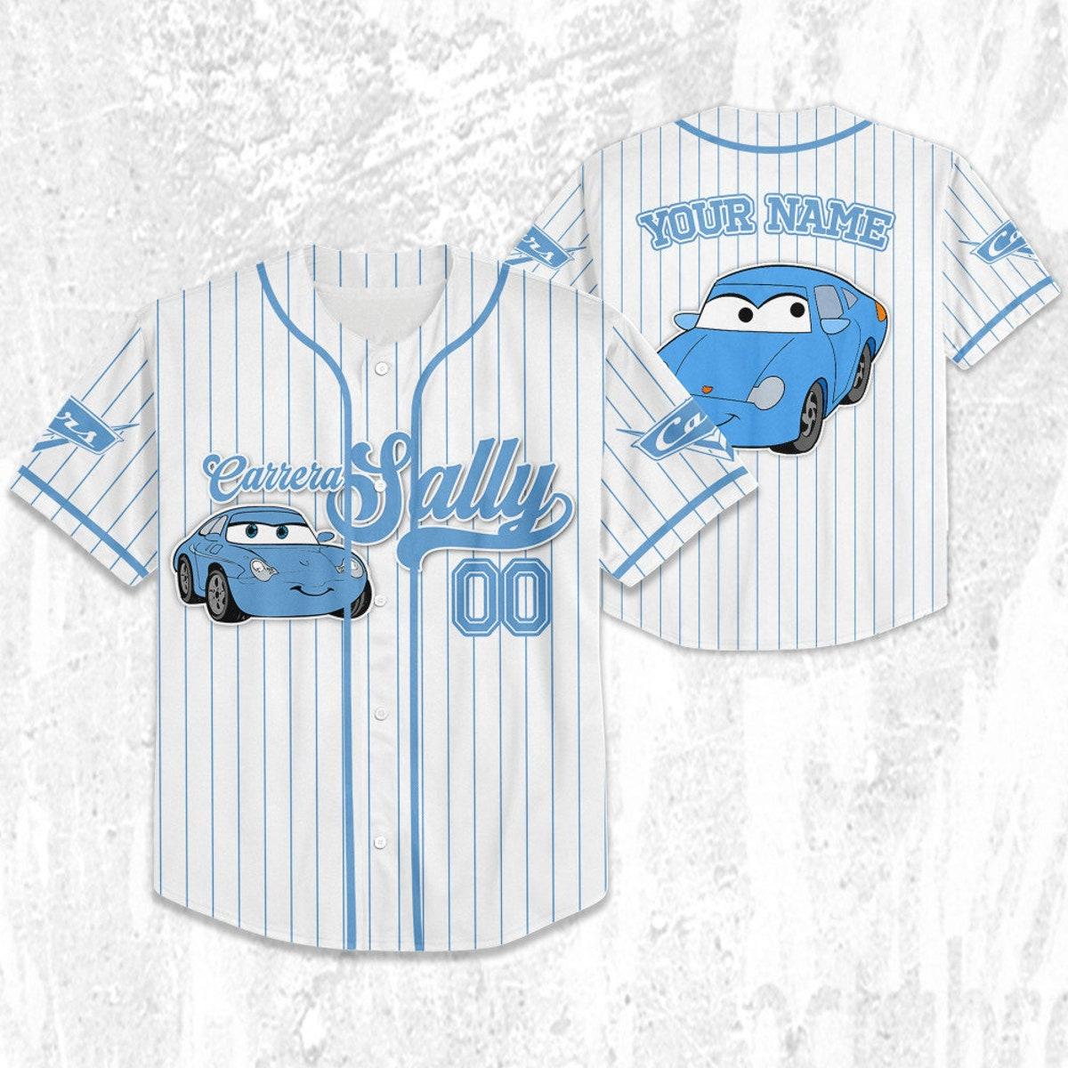 Custom Disney Cars Sally Carrera Baseball Jersey 2