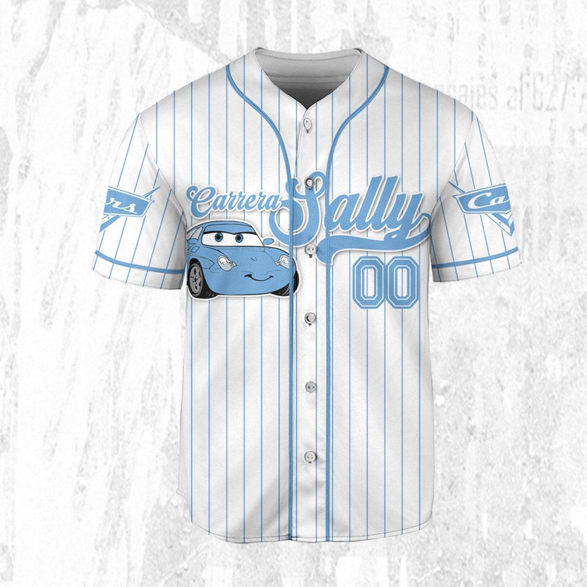 Custom Disney Cars Sally Carrera Baseball Jersey 3