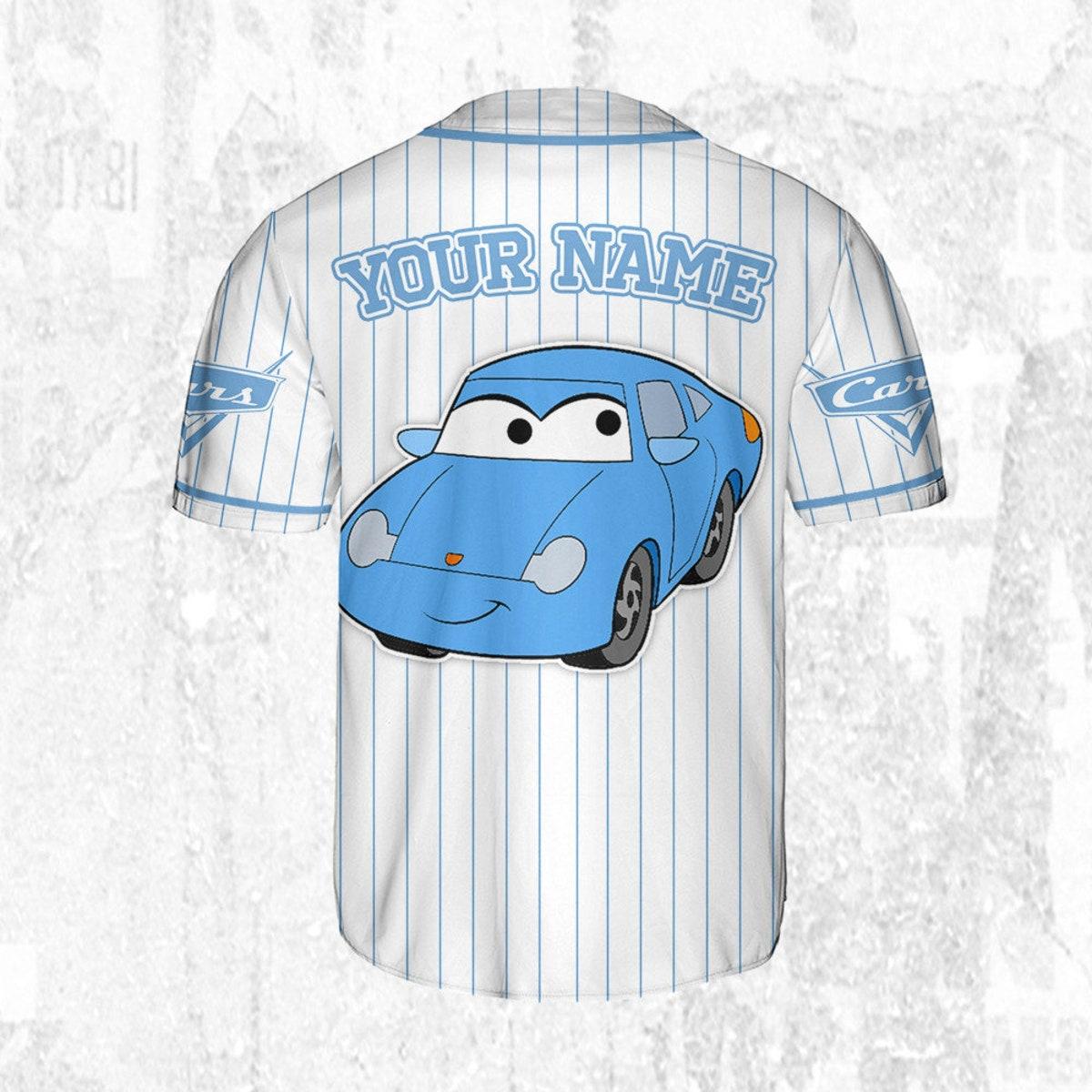 Custom Disney Cars Sally Carrera Baseball Jersey 4