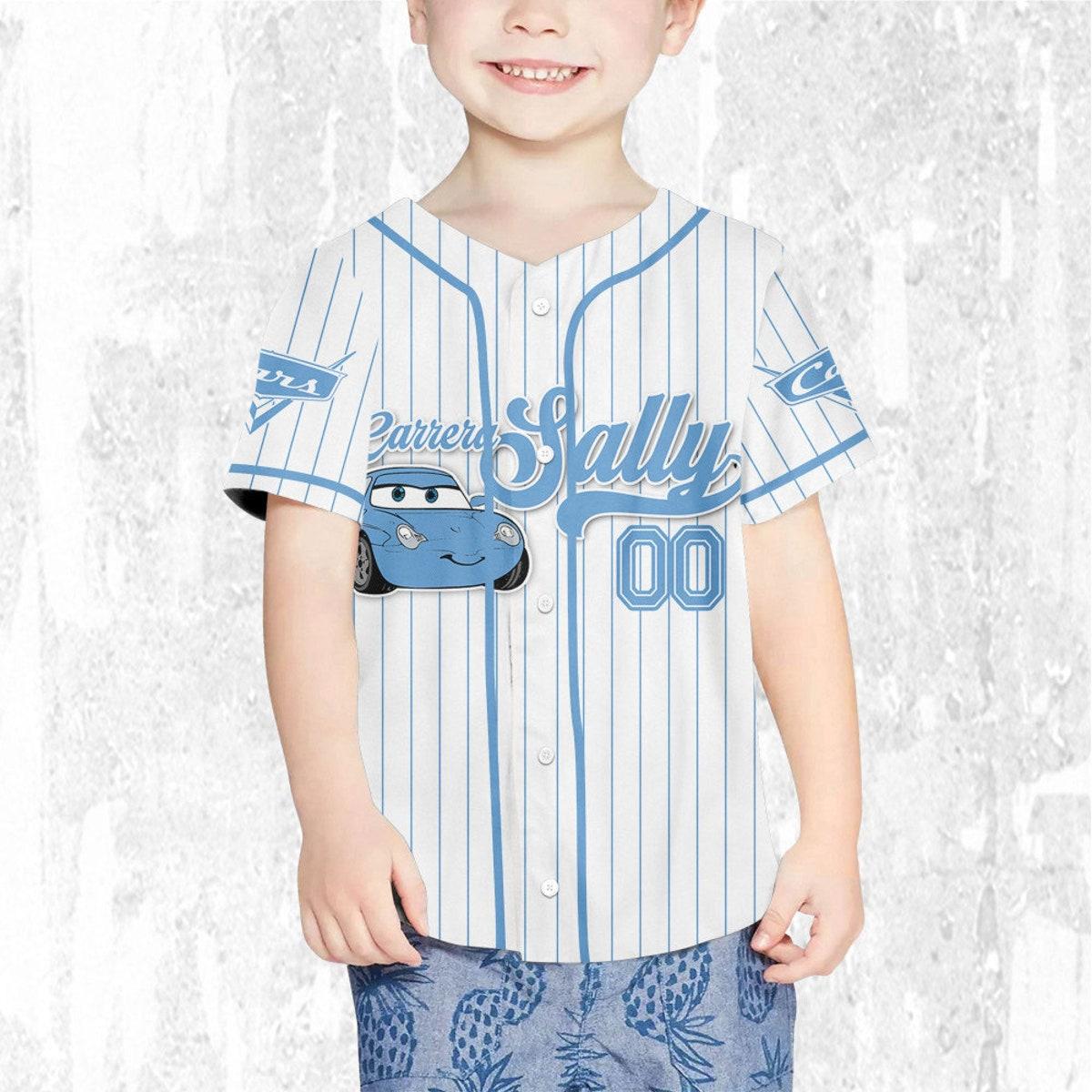 Custom Disney Cars Sally Carrera Baseball Jersey 7