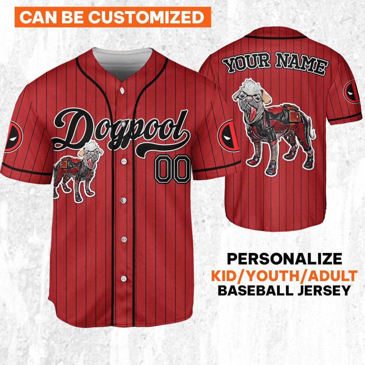 Custom Disney Deadpool Corps Dogpool Baseball Jersey 1