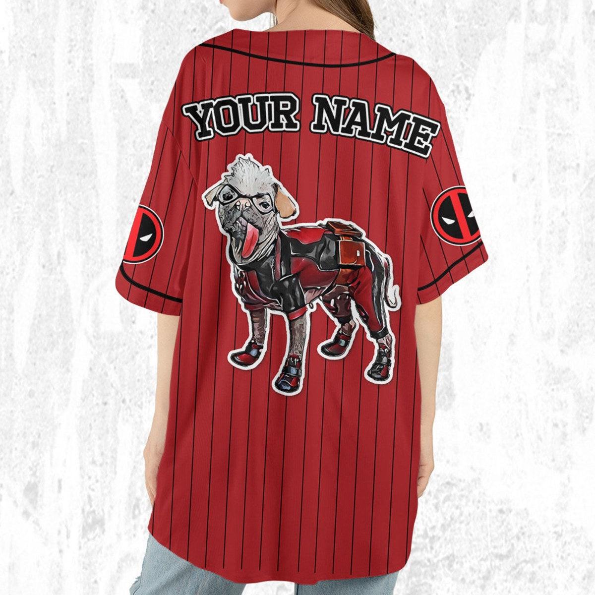 Custom Disney Deadpool Corps Dogpool Baseball Jersey 6