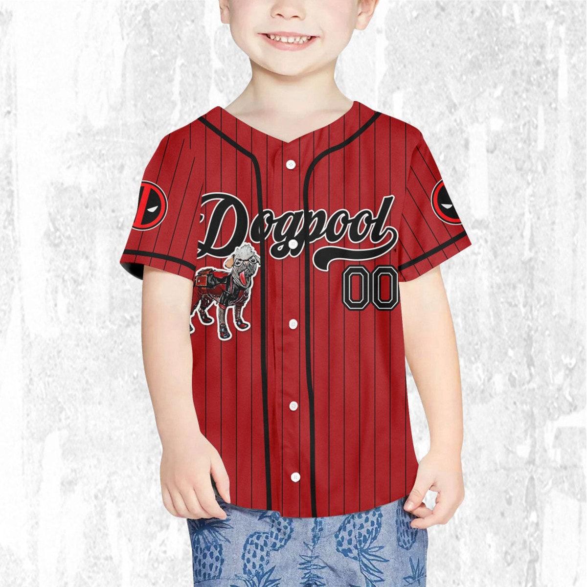 Custom Disney Deadpool Corps Dogpool Baseball Jersey 7