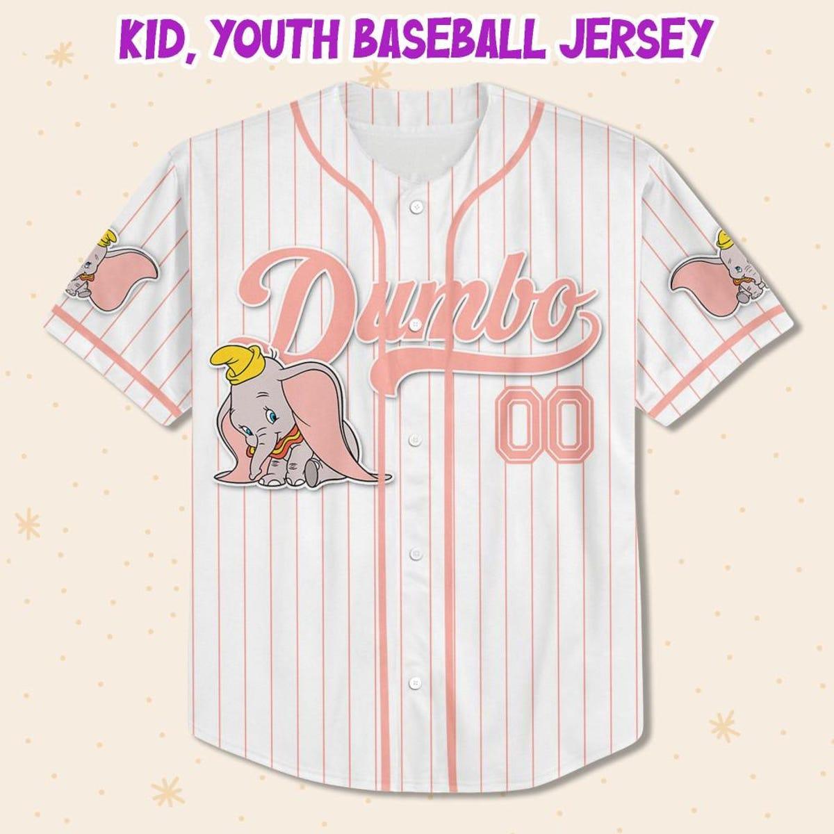 Custom Disney Dumbo Disney Baseball Jersey 2