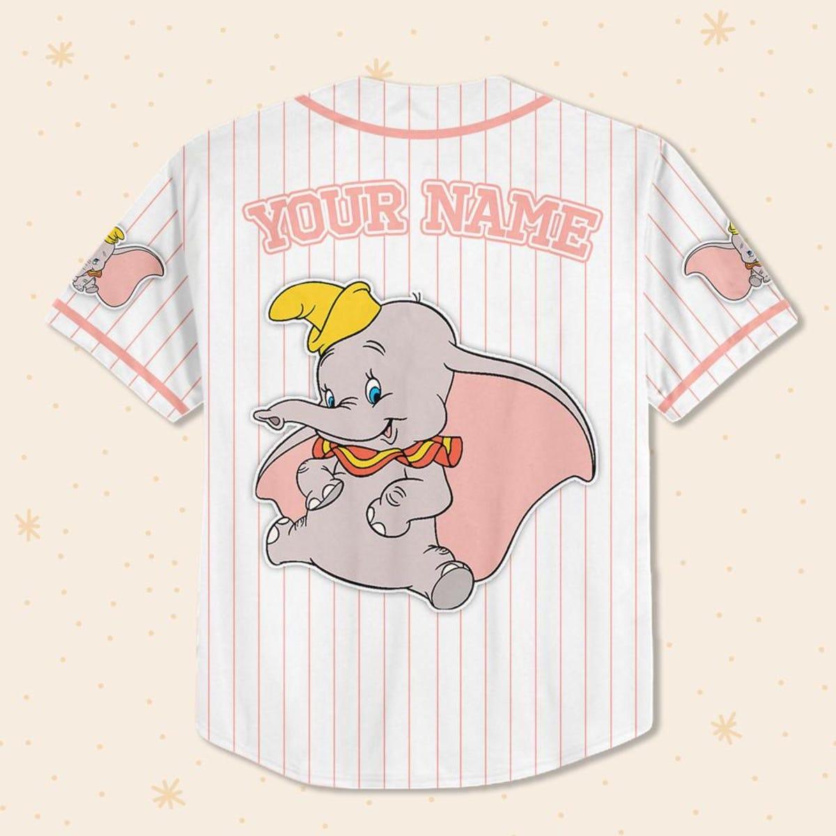 Custom Disney Dumbo Disney Baseball Jersey 3