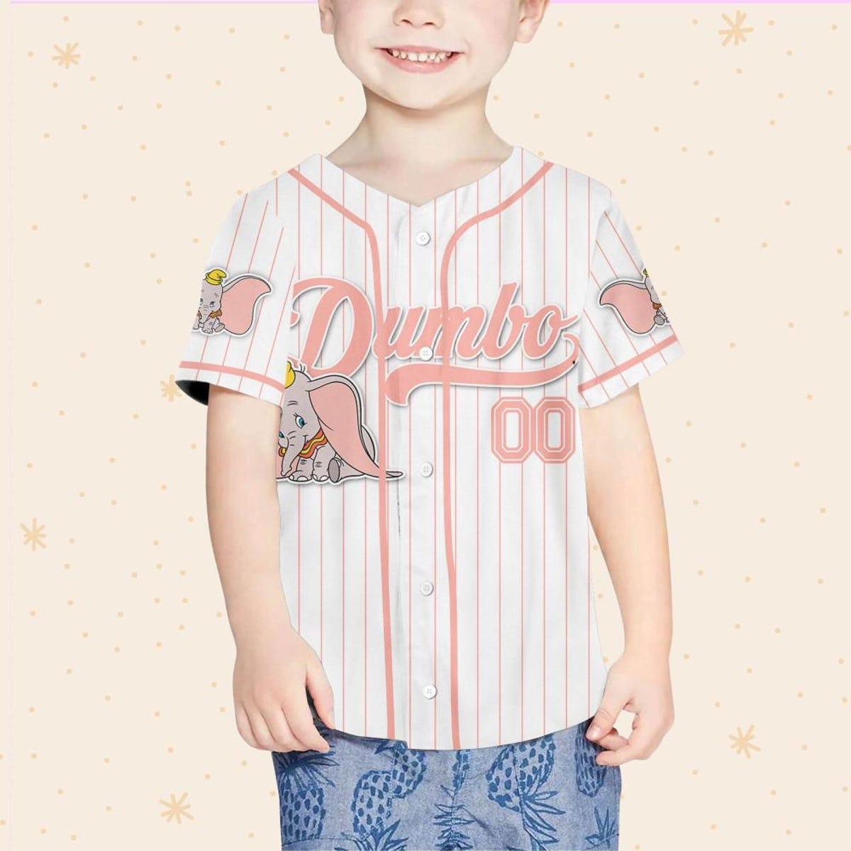 Custom Disney Dumbo Disney Baseball Jersey 4