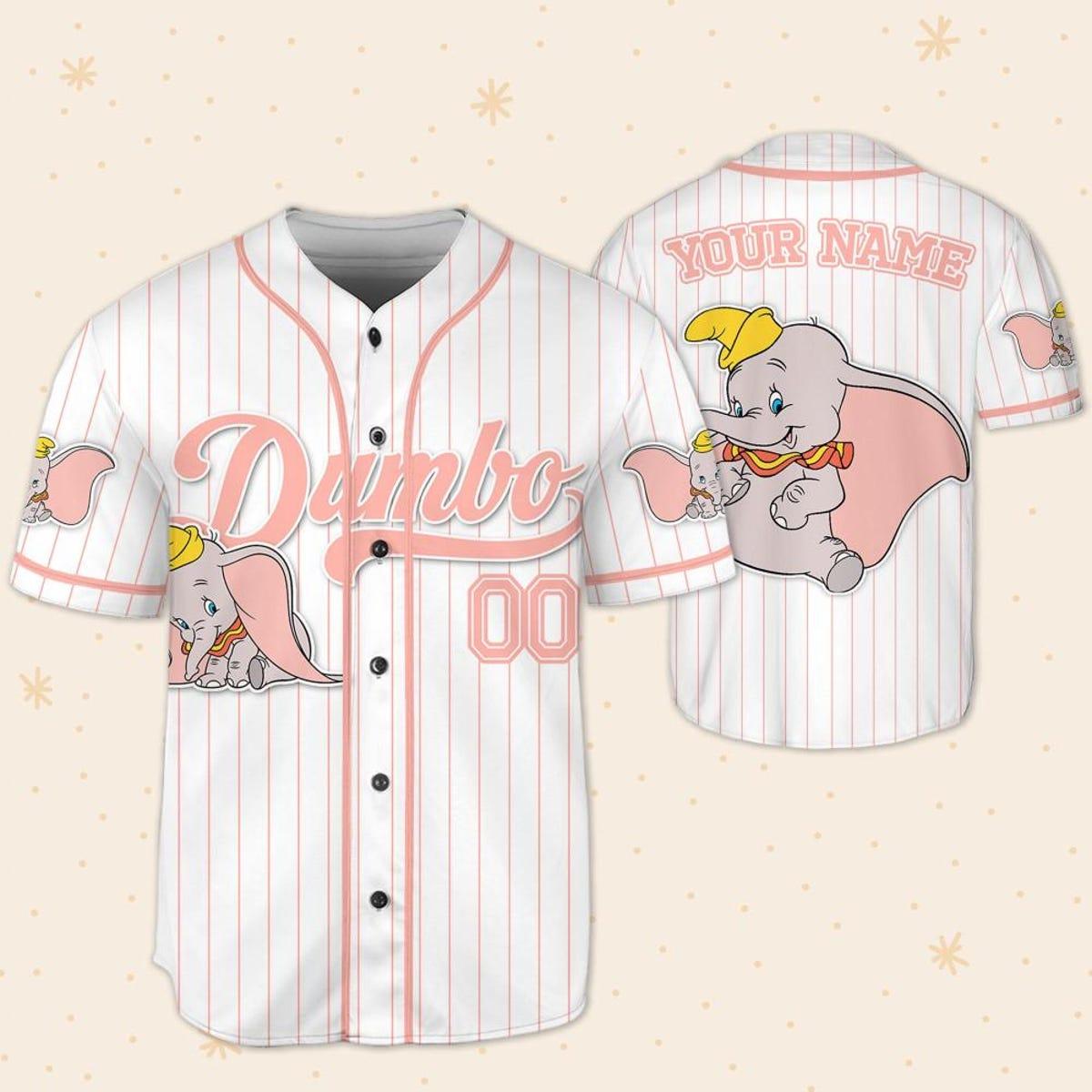 Custom Disney Dumbo Disney Baseball Jersey 5