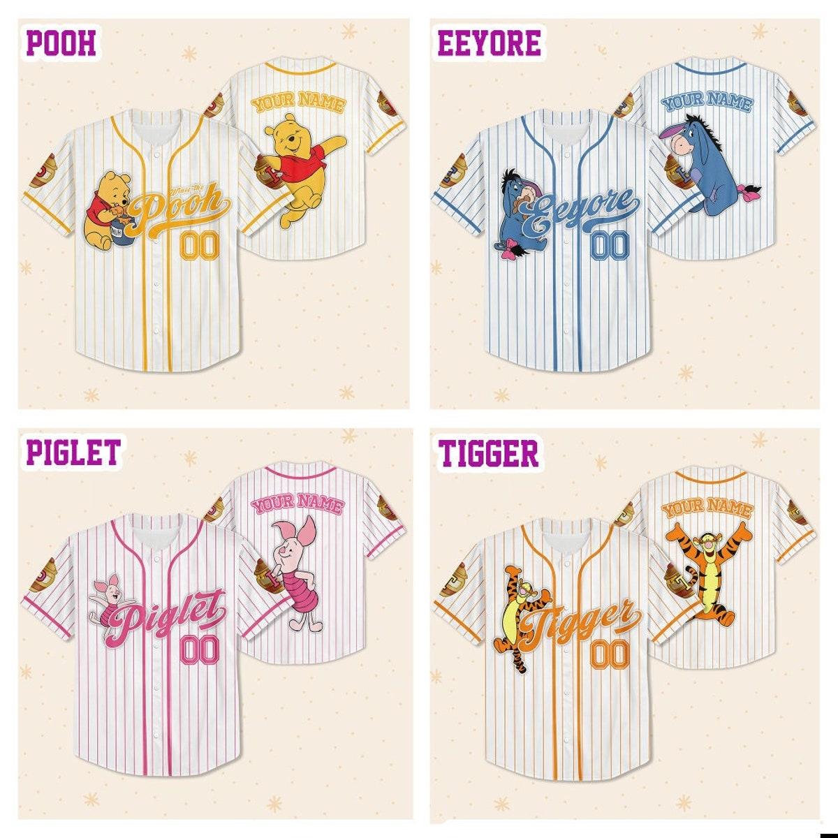 Custom Disney Famous Characters Collection Baseball Jersey 7