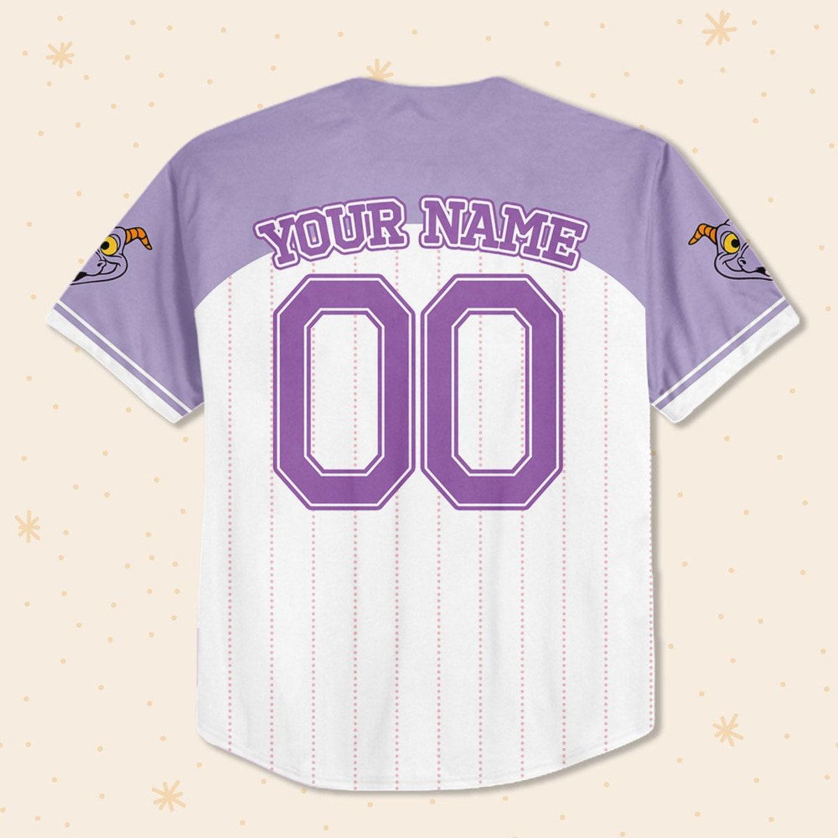 Custom Disney Figment Little Spark Happy Baseball Jersey 3