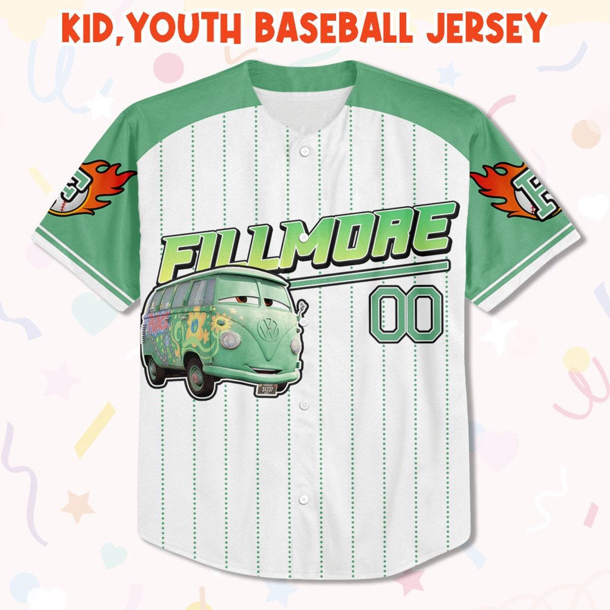 Custom Disney Fillmore Green Jersey Baseball Jersey 2