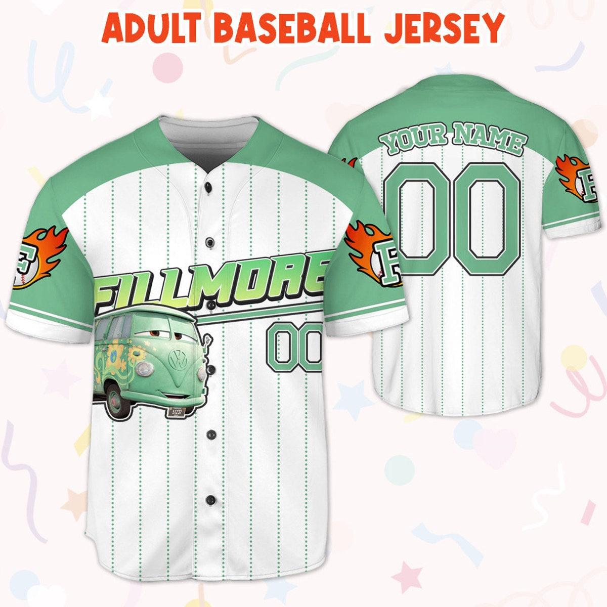 Custom Disney Fillmore Green Jersey Baseball Jersey 5