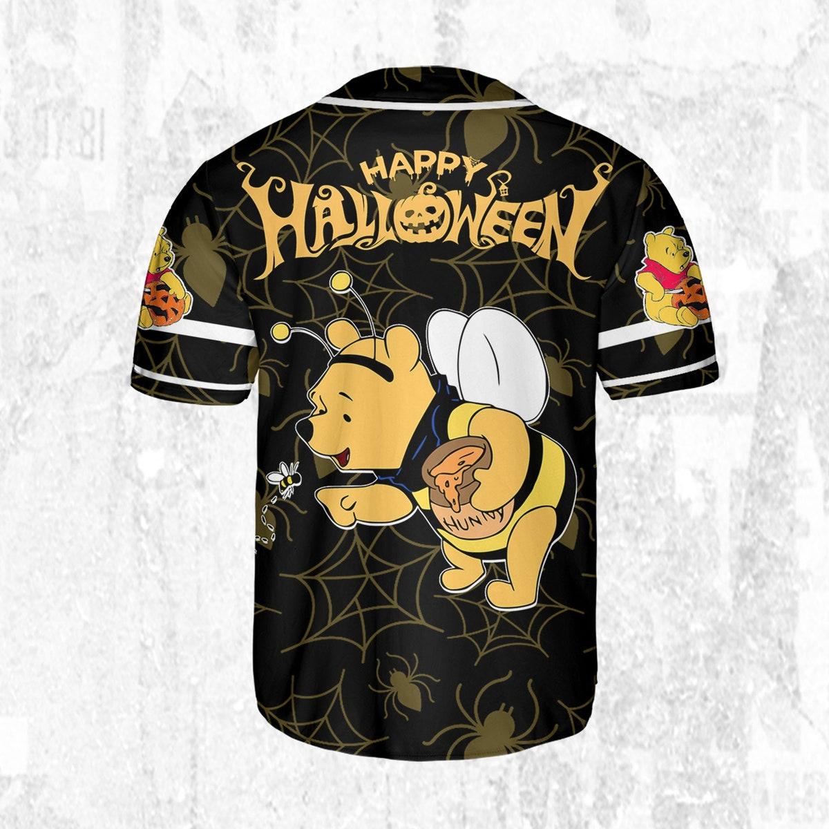 Custom Disney Halloween Pooh And Friends Jersey Disney Baseball Jersey 4