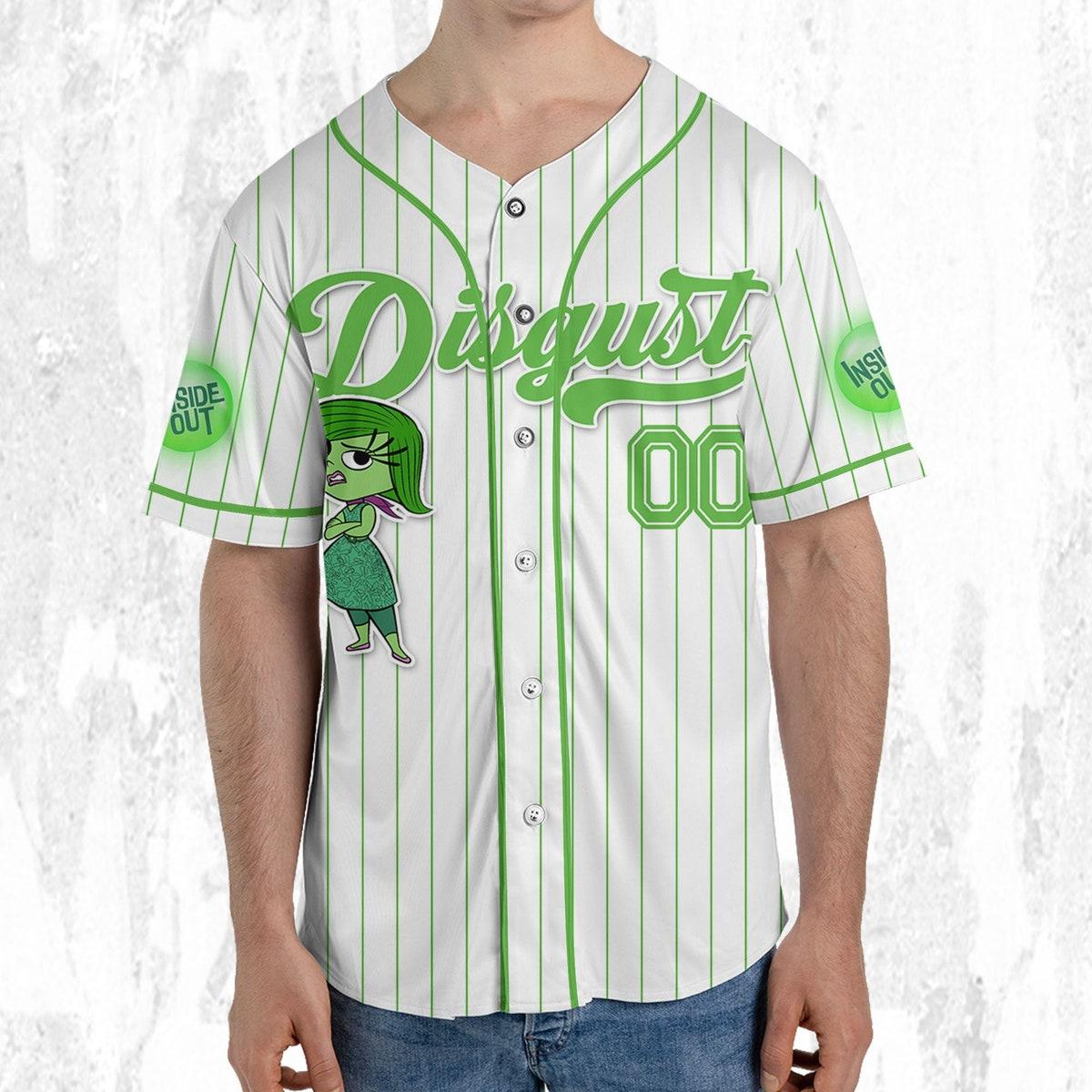 Custom Disney Inside Out Disgust Simple Baseball Jersey 5