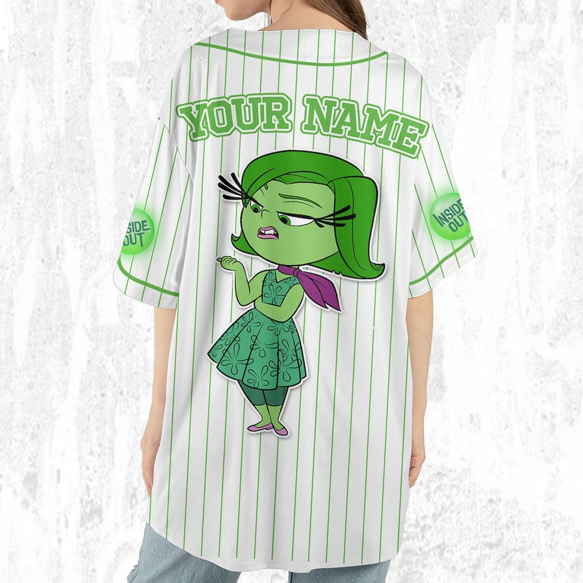 Custom Disney Inside Out Disgust Simple Baseball Jersey 6