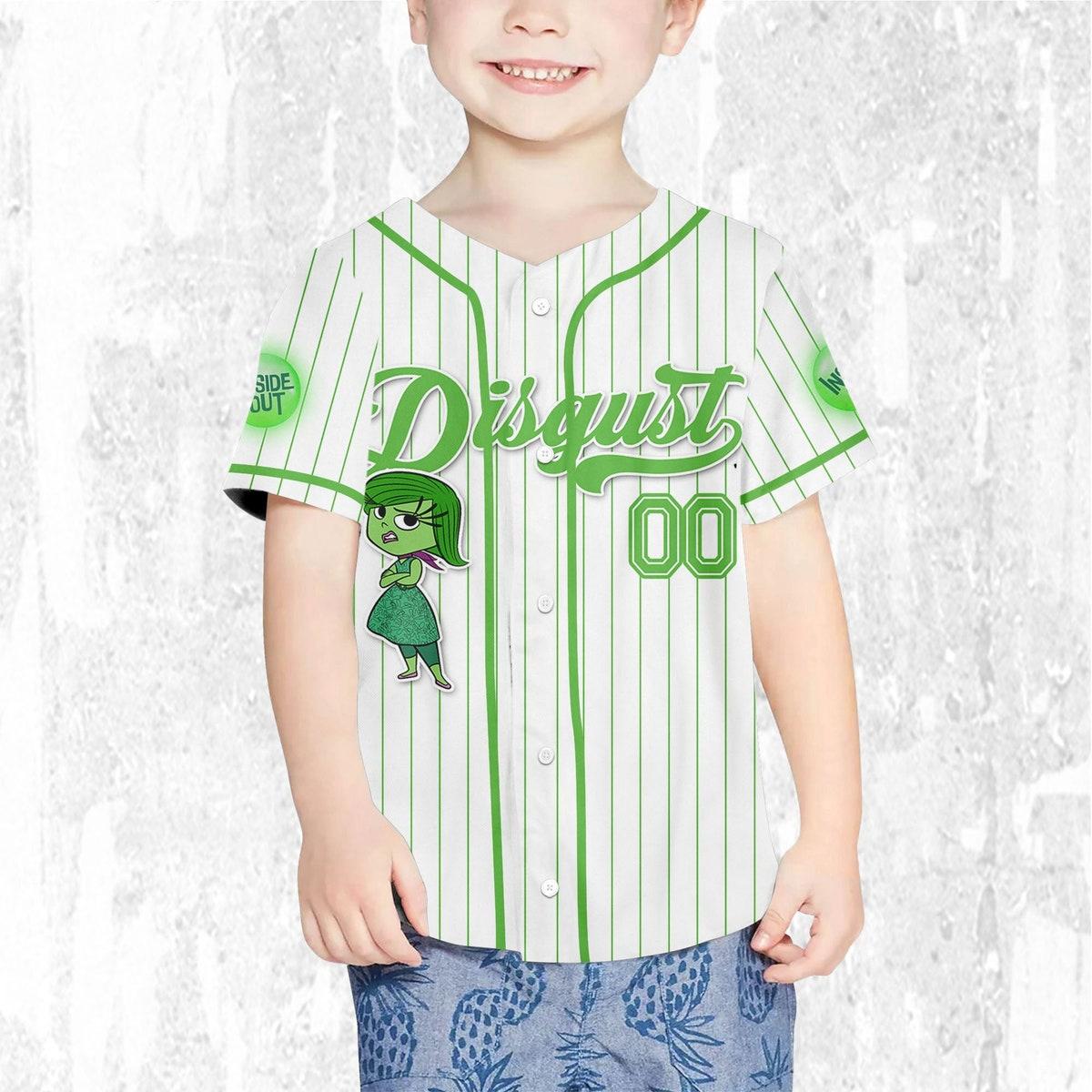 Custom Disney Inside Out Disgust Simple Baseball Jersey 7