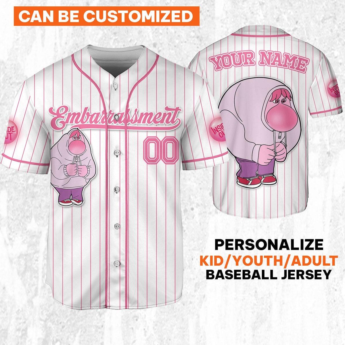 Custom Disney Inside Out Embarrassment Simple Baseball Jersey 1