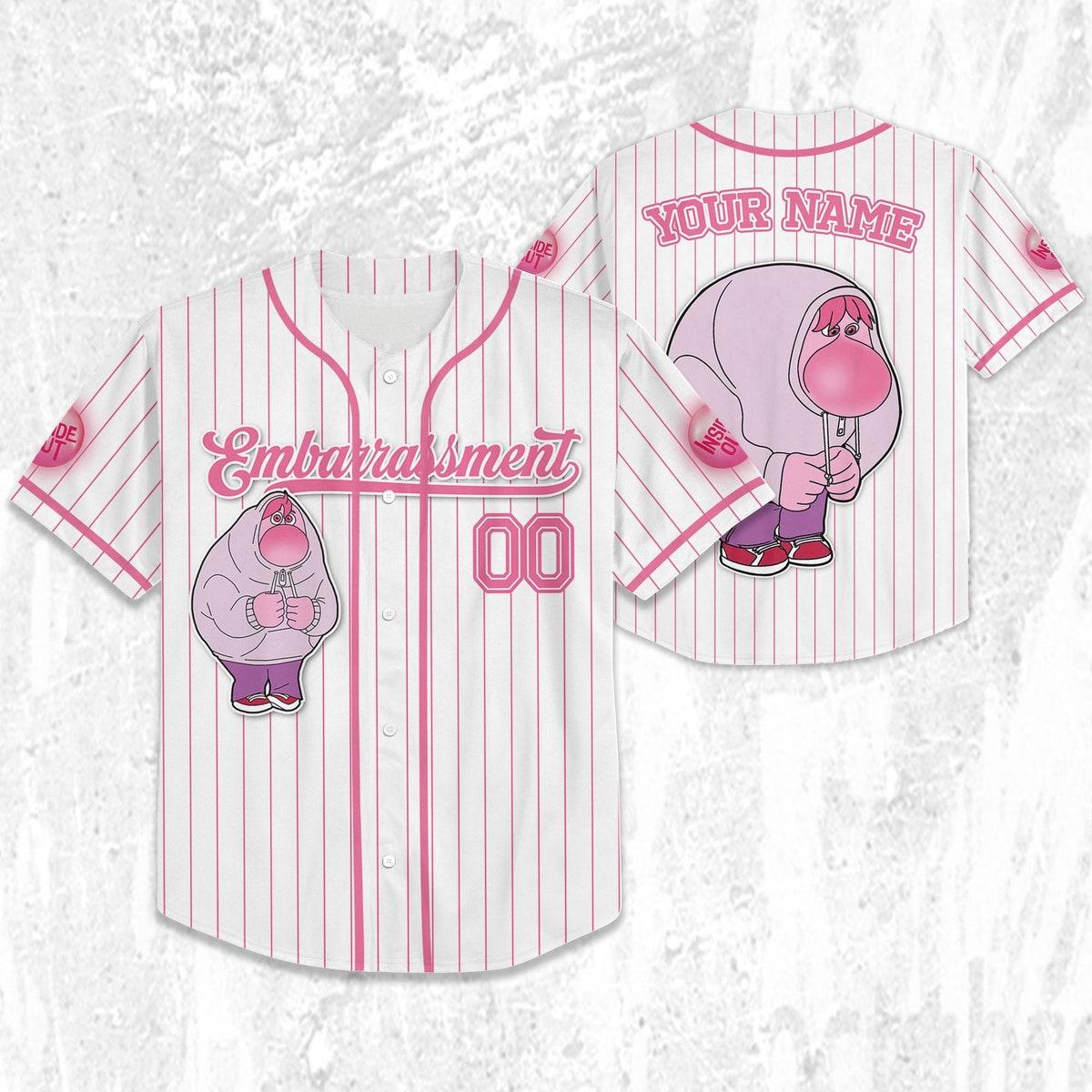 Custom Disney Inside Out Embarrassment Simple Baseball Jersey 2