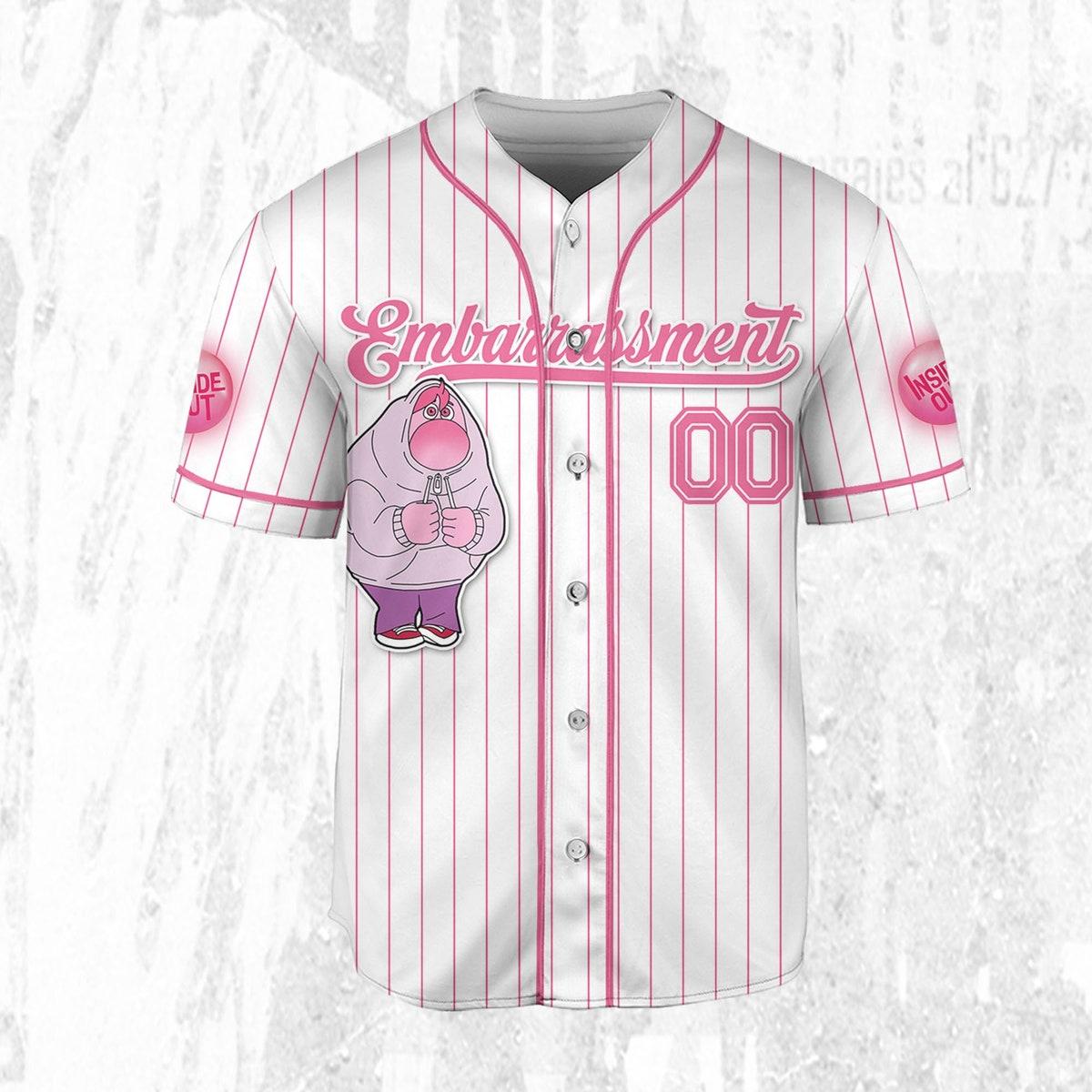 Custom Disney Inside Out Embarrassment Simple Baseball Jersey 3