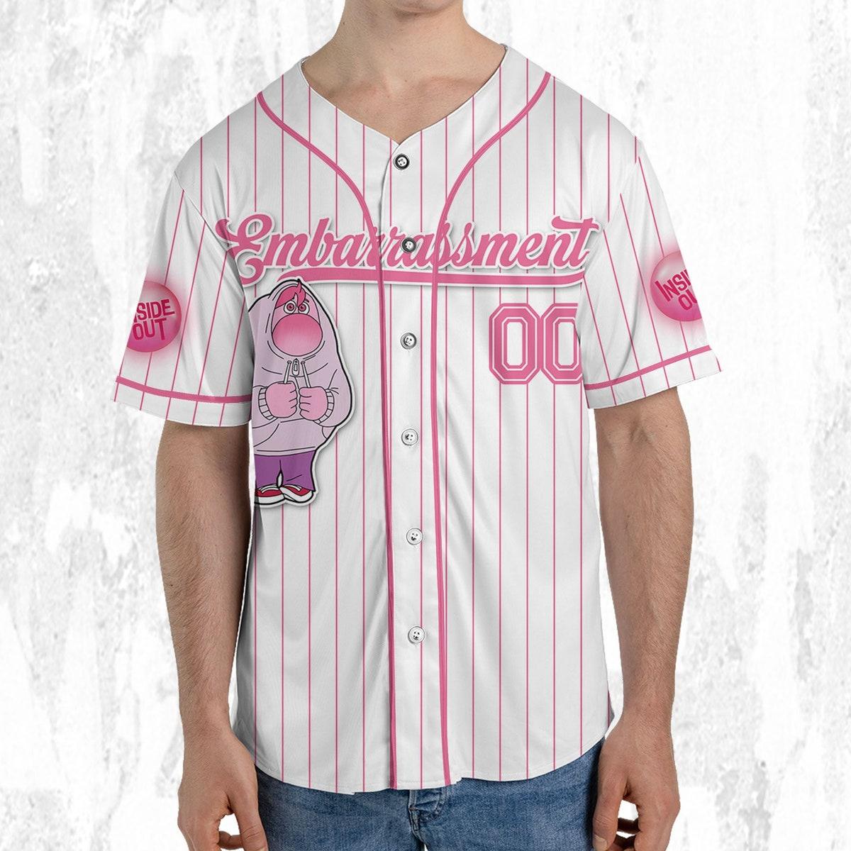 Custom Disney Inside Out Embarrassment Simple Baseball Jersey 5