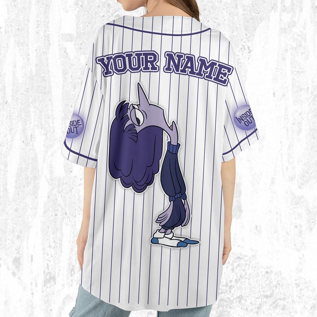 Custom Disney Inside Out Ennui Simple Baseball Jersey 6