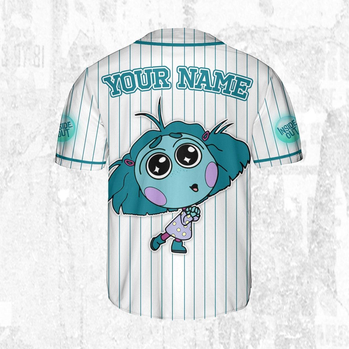 Custom Disney Inside Out Envy Simple Baseball Jersey 4