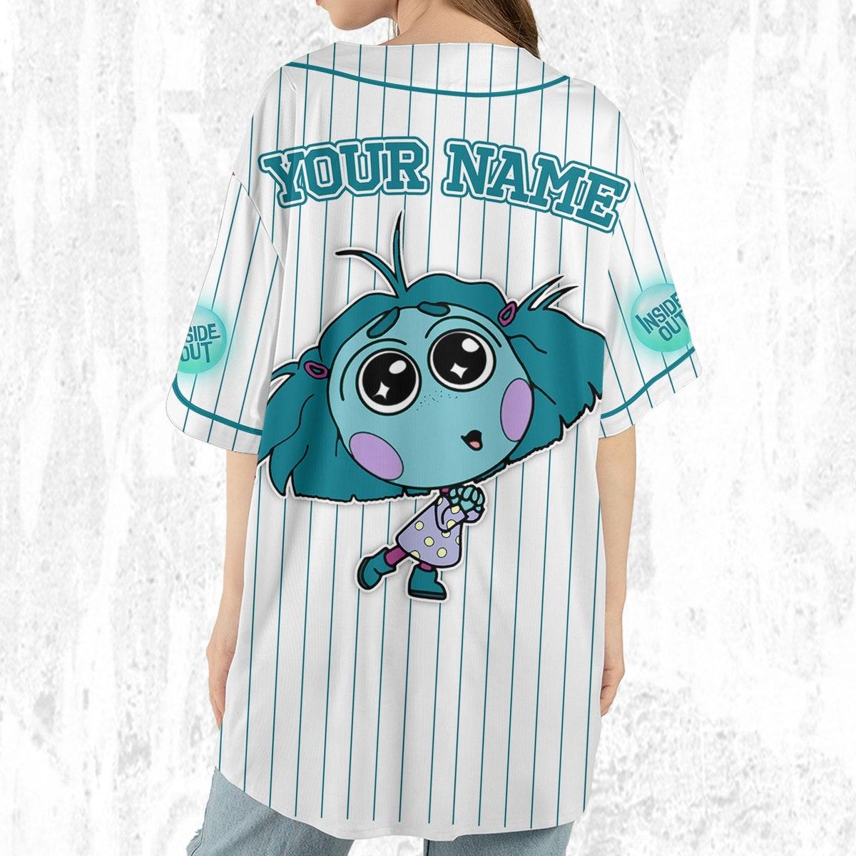 Custom Disney Inside Out Envy Simple Baseball Jersey 6