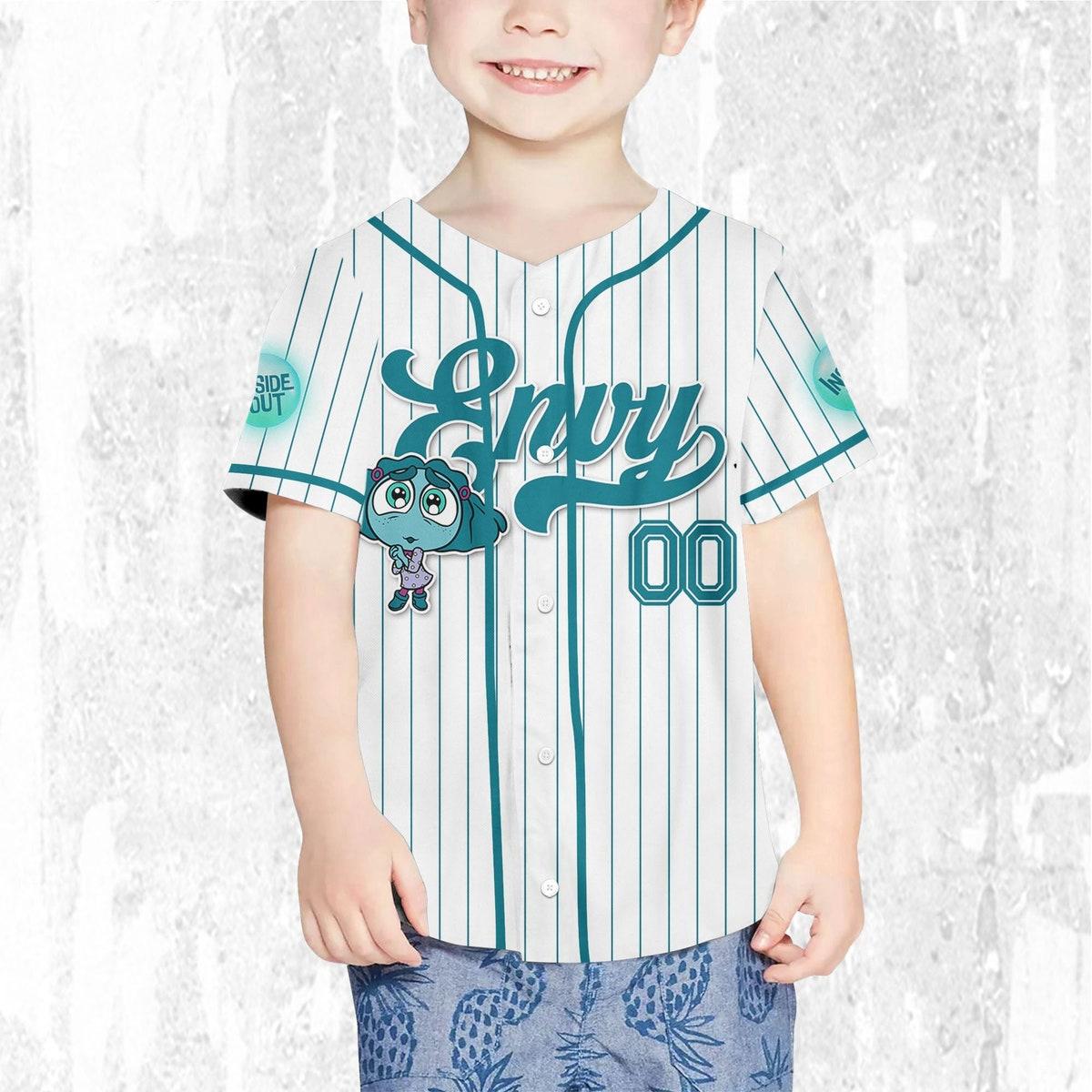 Custom Disney Inside Out Envy Simple Baseball Jersey 7