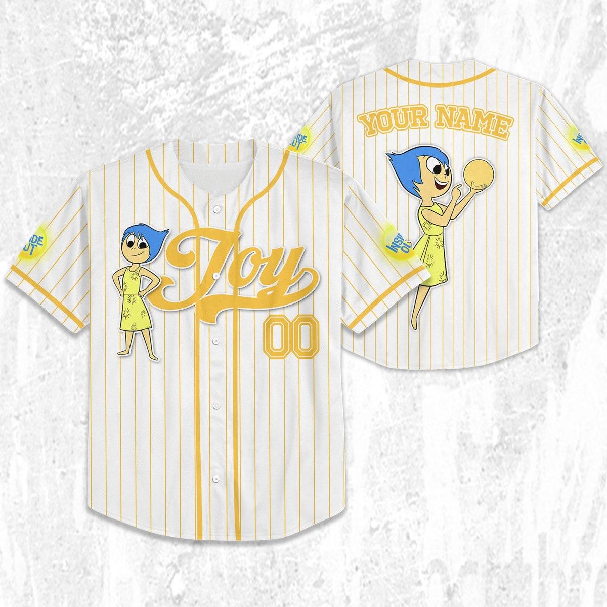 Custom Disney Inside Out Joy Simple Baseball Jersey 2