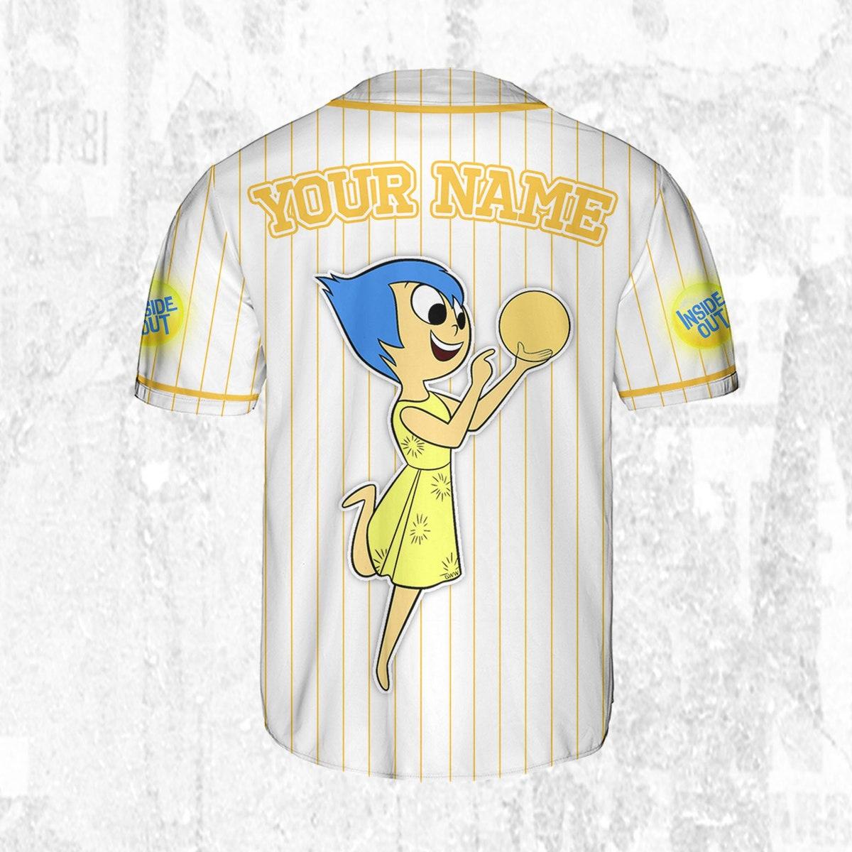 Custom Disney Inside Out Joy Simple Baseball Jersey 4