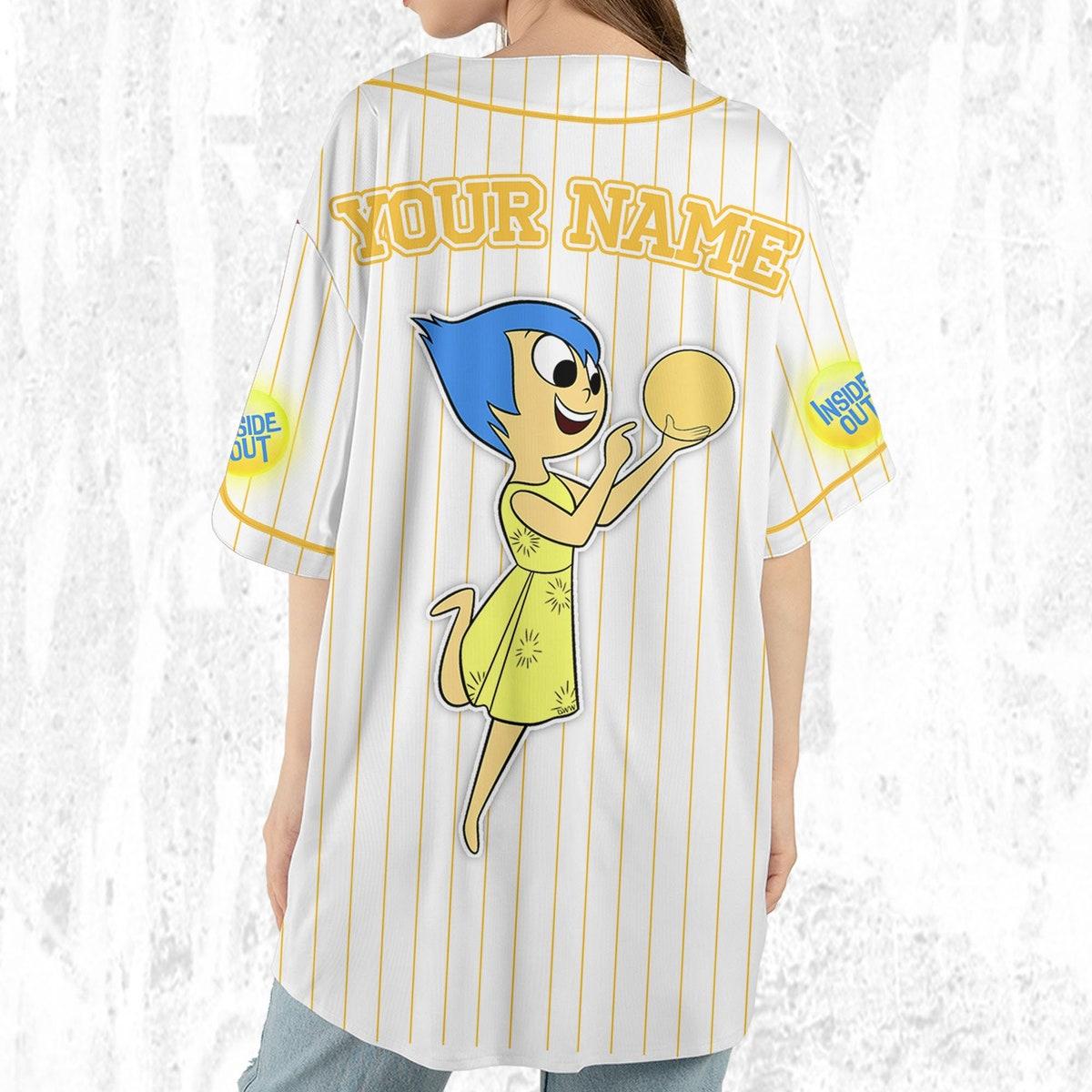 Custom Disney Inside Out Joy Simple Baseball Jersey 6