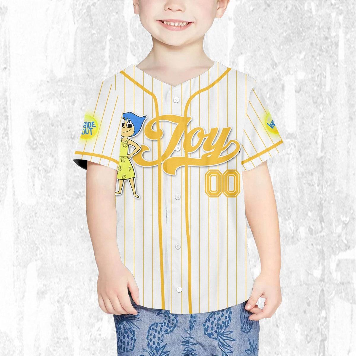 Custom Disney Inside Out Joy Simple Baseball Jersey 7