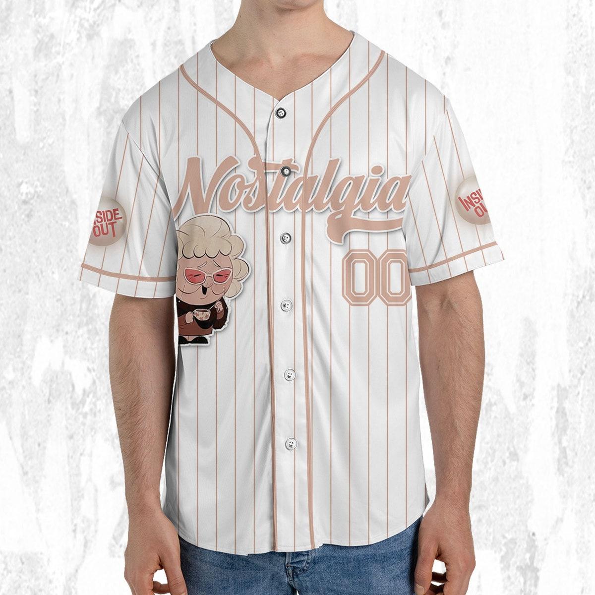 Custom Disney Inside Out Nostalgia Simple Baseball Jersey 5