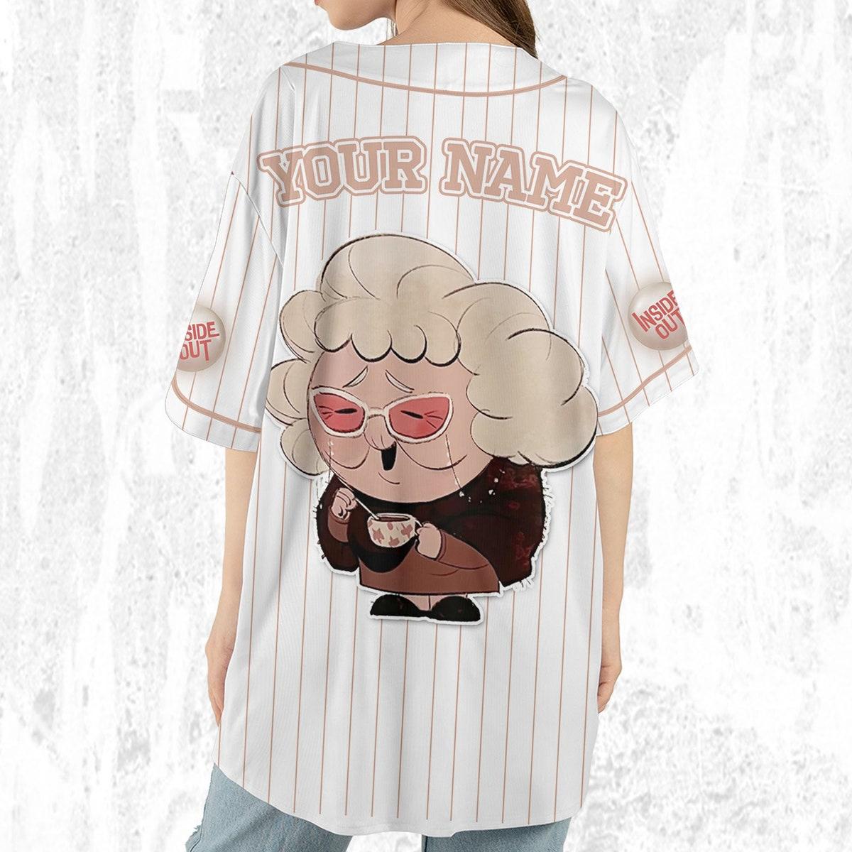 Custom Disney Inside Out Nostalgia Simple Baseball Jersey 6