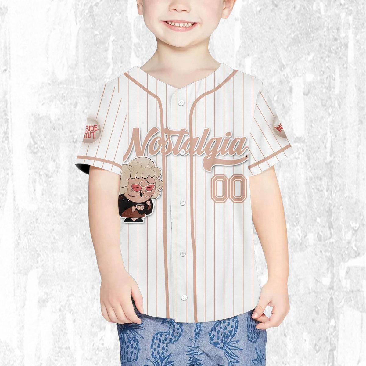 Custom Disney Inside Out Nostalgia Simple Baseball Jersey 7