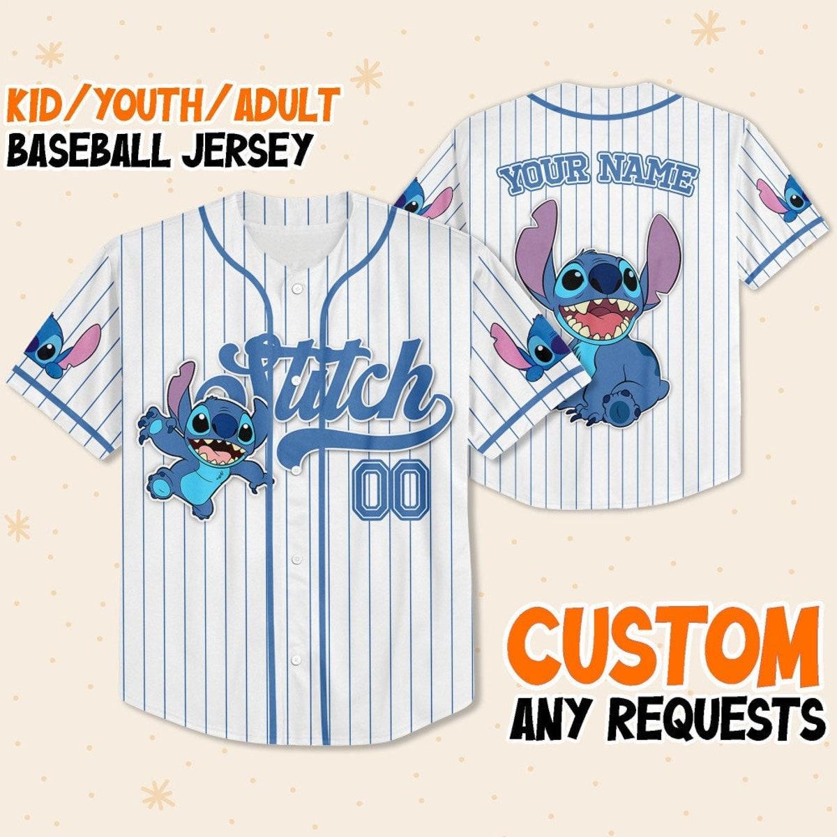 Custom Disney Lilo And Stitch Baseball Jersey 1