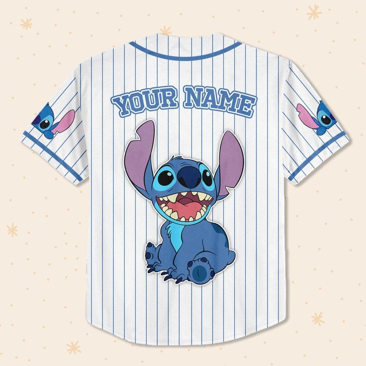 Custom Disney Lilo And Stitch Baseball Jersey 3