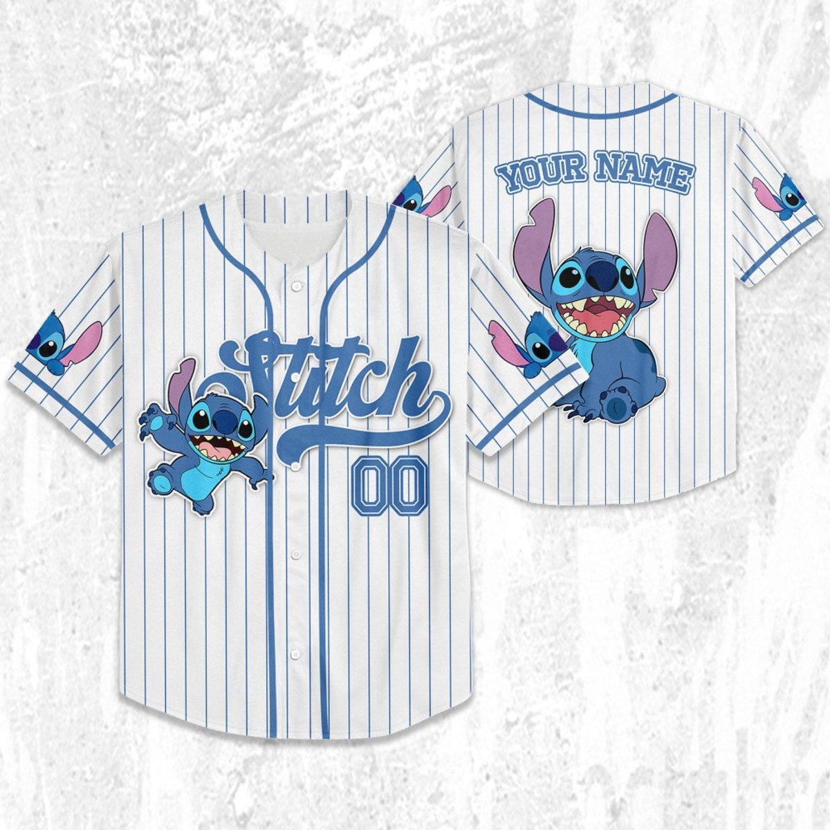 Custom Disney Lilo And Stitch Stitch Baseball Jersey 2